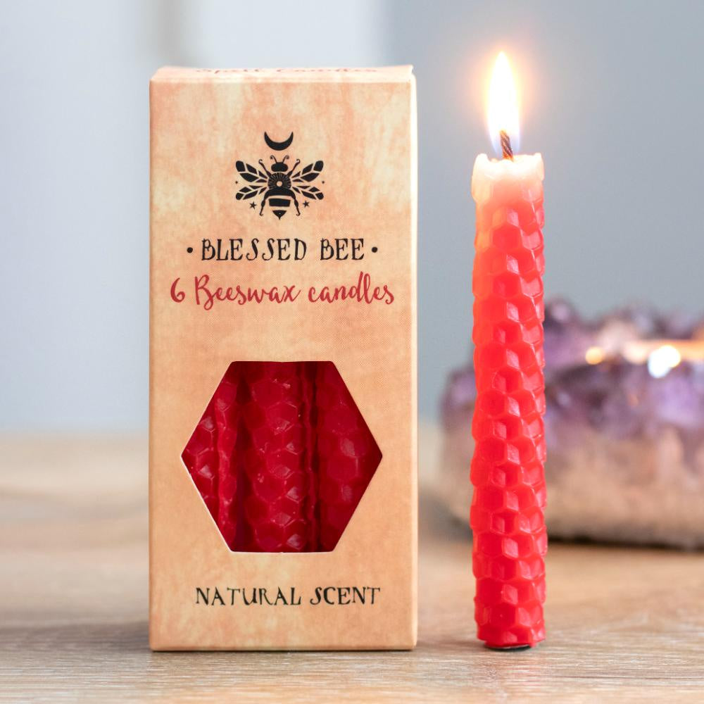 Candle Beeswax Red Box 6 Spell