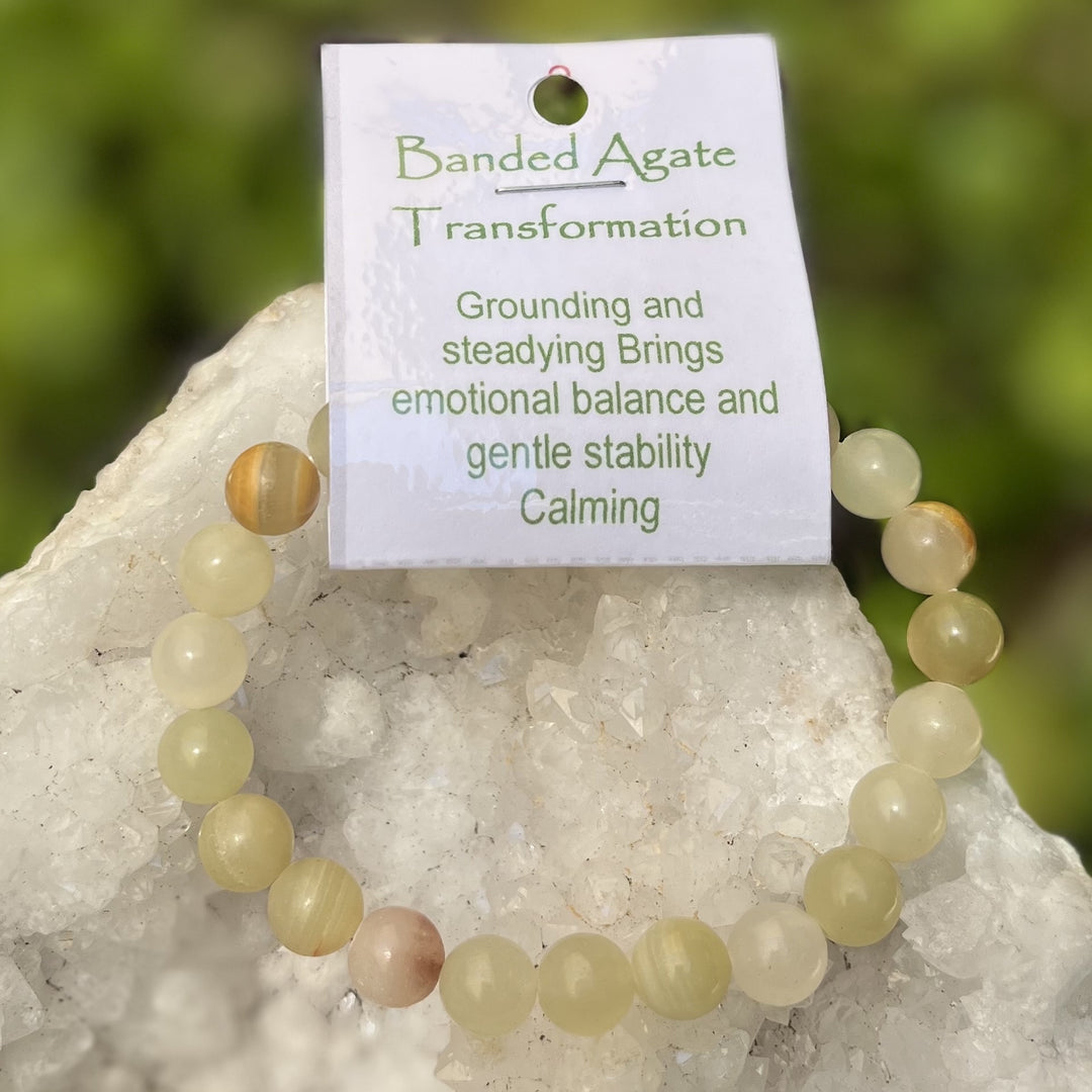 Bracelet Banded Agate 8mm Beads