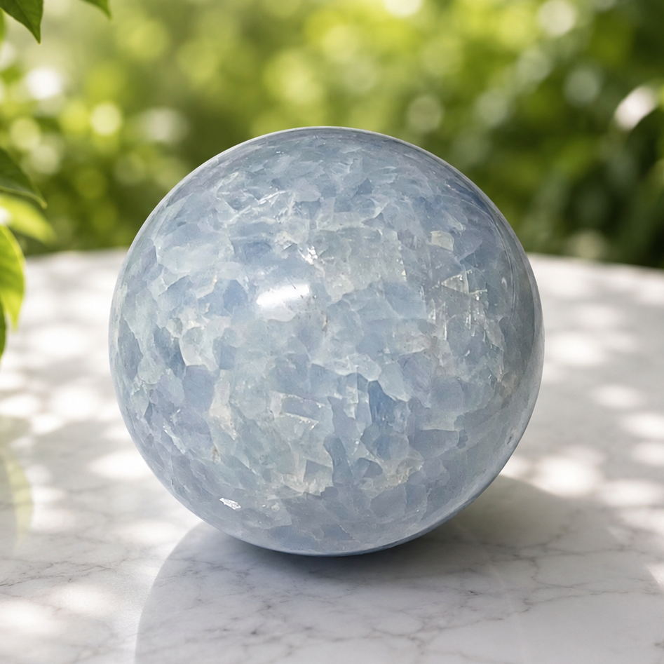 Sphere Blue Calcite 7.2 cm