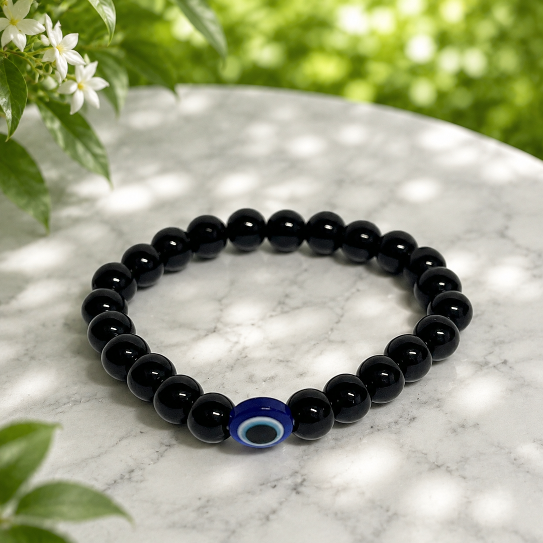 Bracelet Evil Eye 8 mm Beads