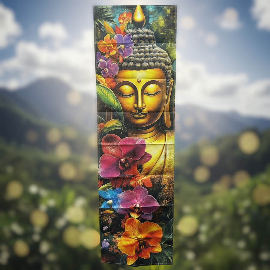 Altar Throw Buddha with Flowers | Carpe Diem with Remi