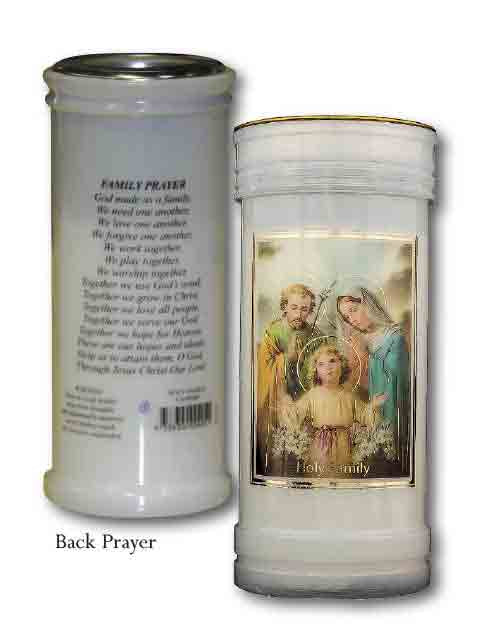 Pillar Candle Holy Family LED 12.5 cm