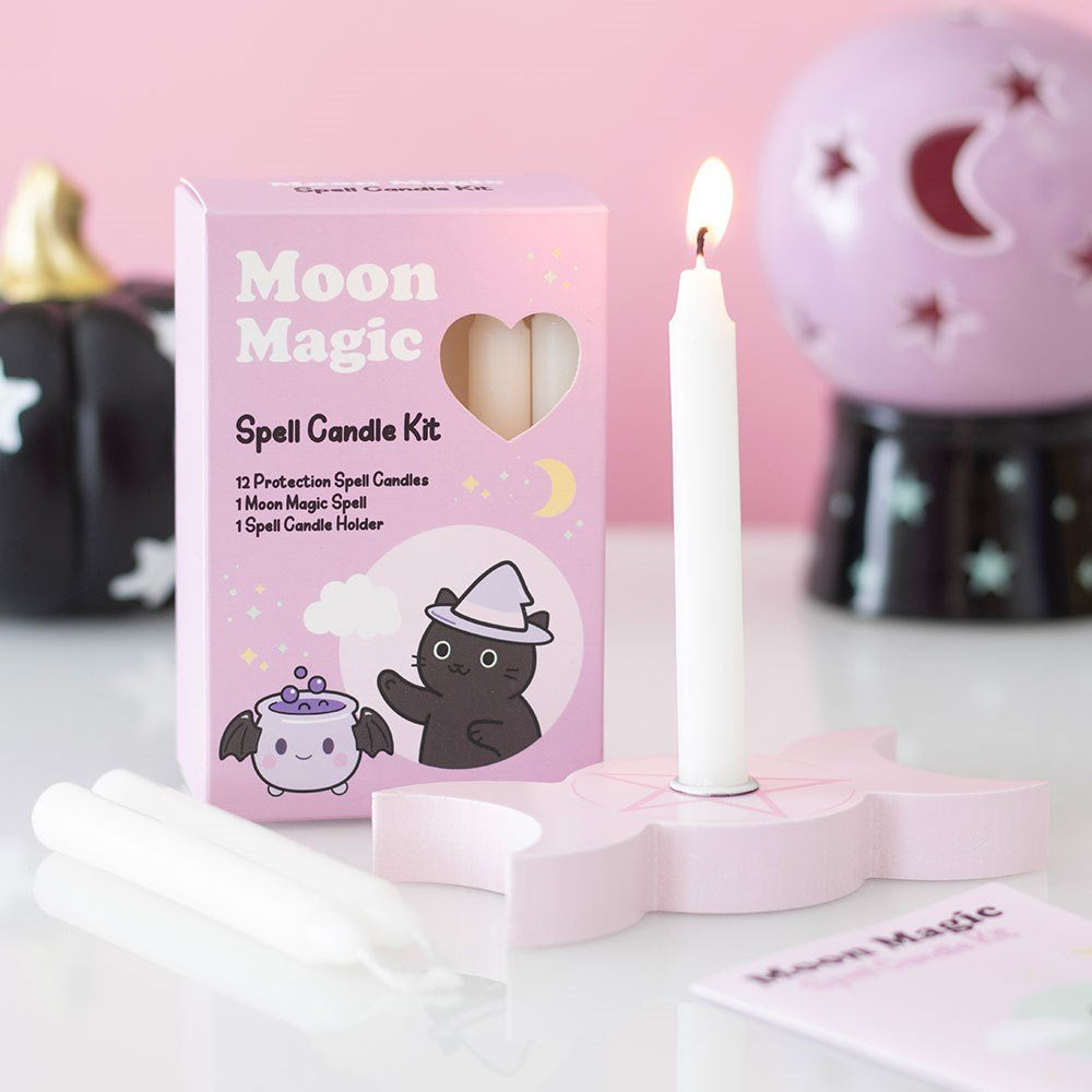 Kit Spell Candle and Holder Moon Magic
