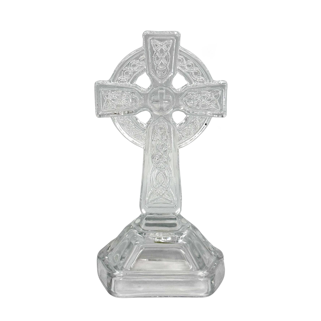 Cross Celtic Glass Standing 17.5 cm - Instore Only