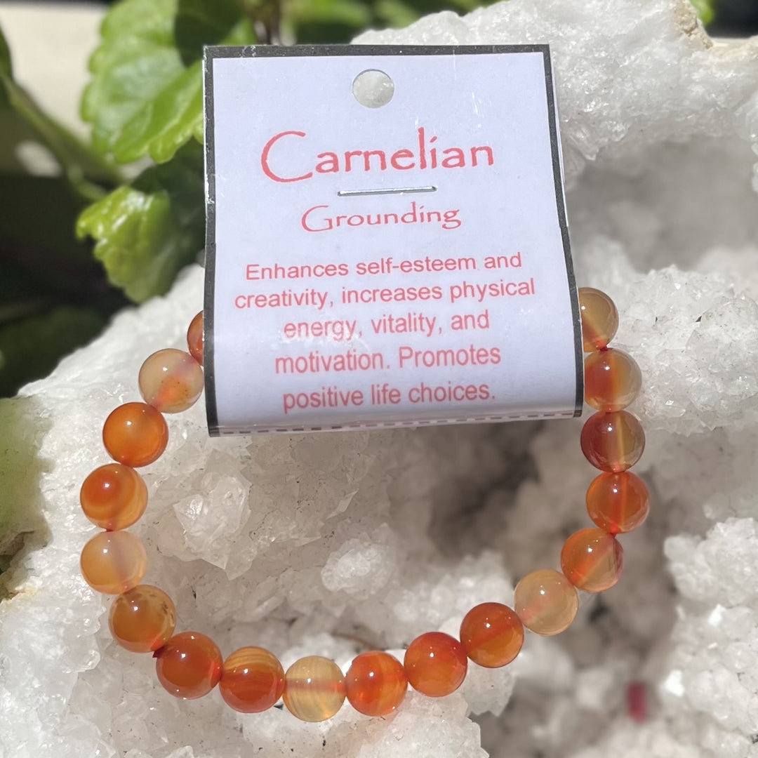 Bracelet Carnelian 8 mm Beads