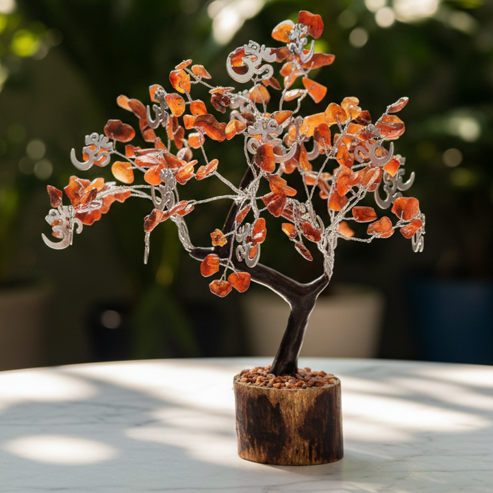Wish Tree Spirituality Carnelian Om