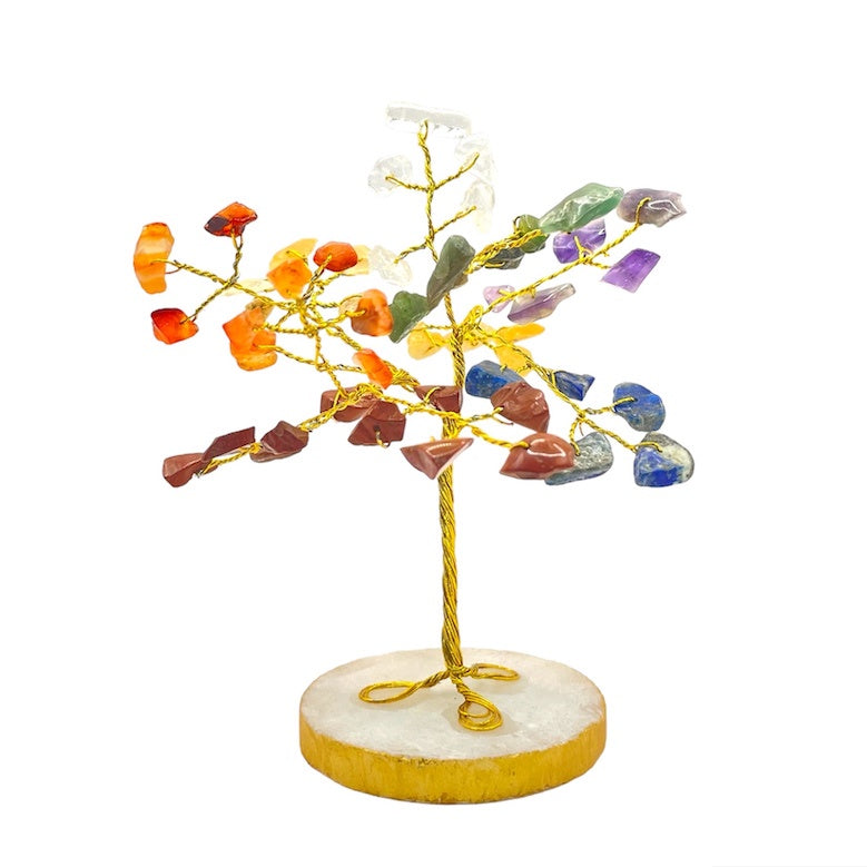 Crystal Tree Chakra with Round Base 50 Chip
