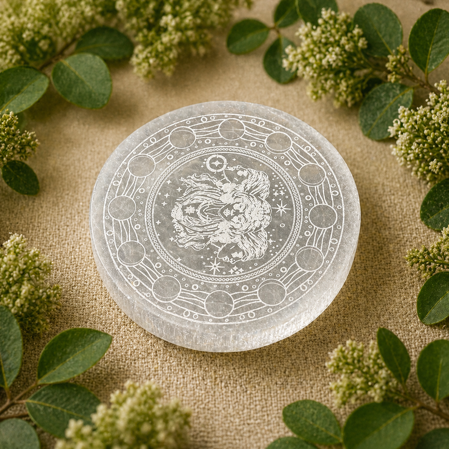 Plate Selenite Hecate 15cm - Instore Only | Carpe Diem With Remi