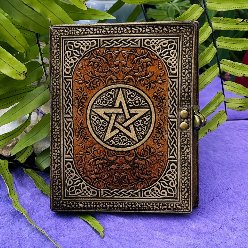 Journal Pentagram Handmade Paper Brown 15x20 cm