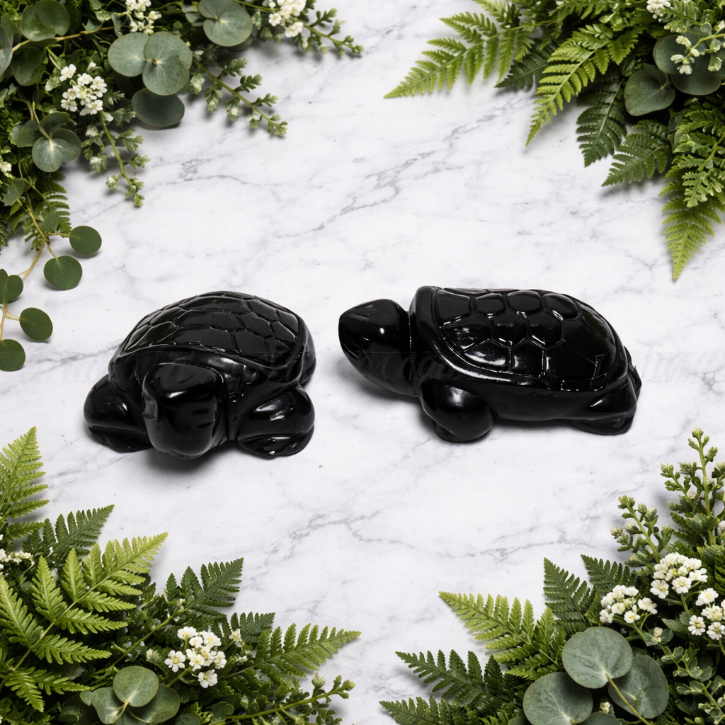 Turtle Black Obsidian 5.0 cm