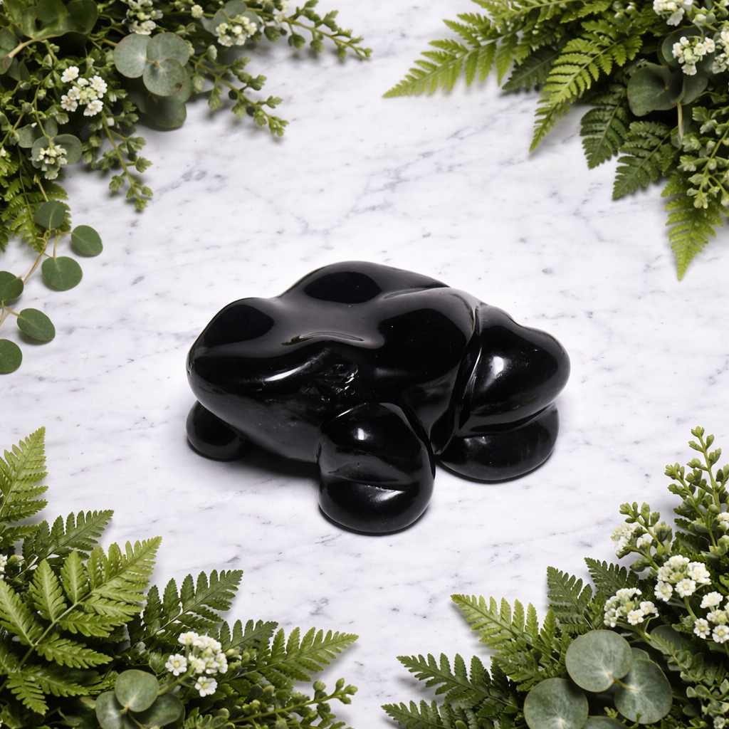Frog Black Obsidian 5.0 cm