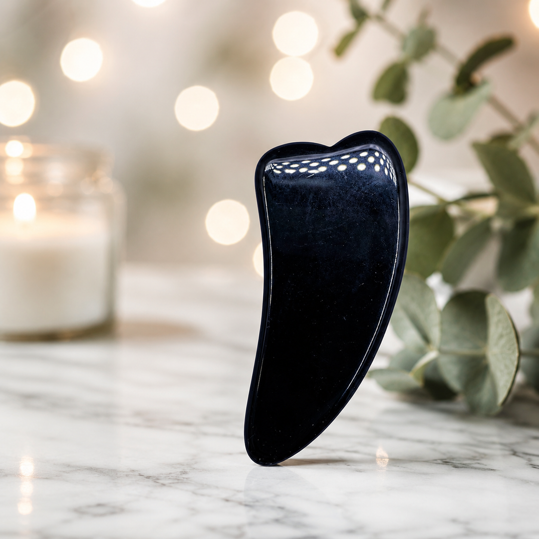 Gua Sha Black  Agate Massager