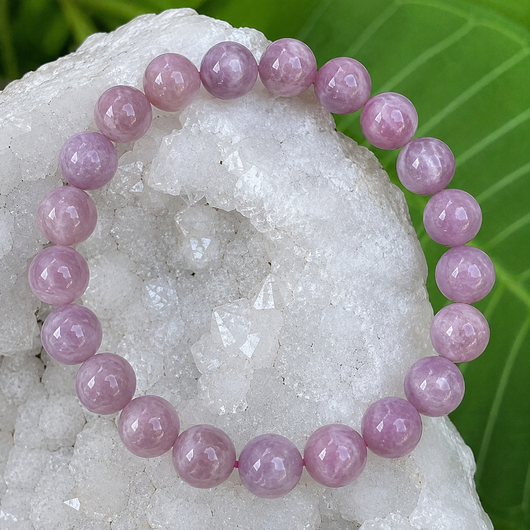 Bracelet Purple Rose Quartz 8mm Beads