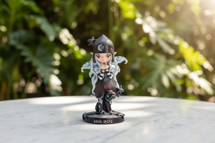 Fairy Figurine Black Stars 18 cm