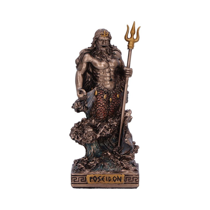 Poseidon God of the Sea Bronze Figurine 8.5 cm
