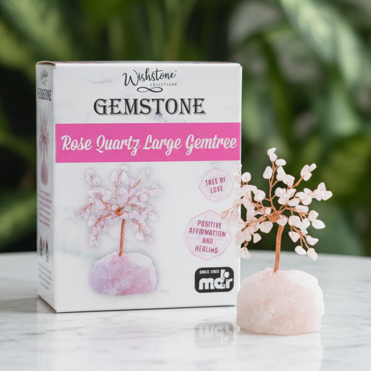 Gemstone Crystal Tree Rose Quartz