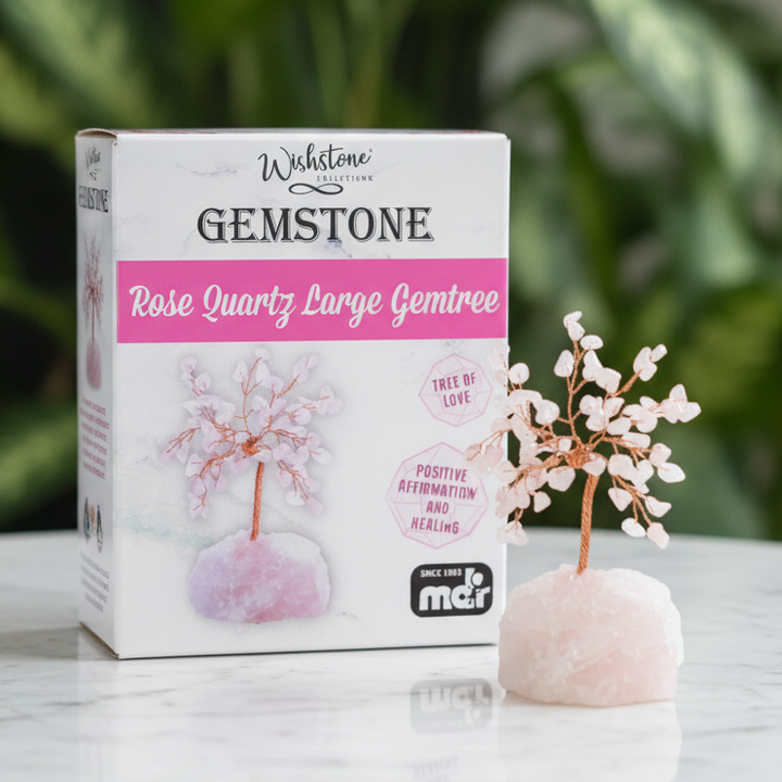 Gemstone Crystal Tree Rose Quartz