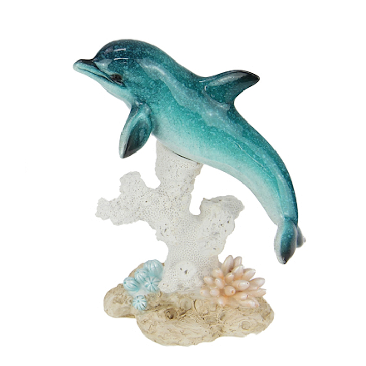 Dolphin on Coral 15 cm