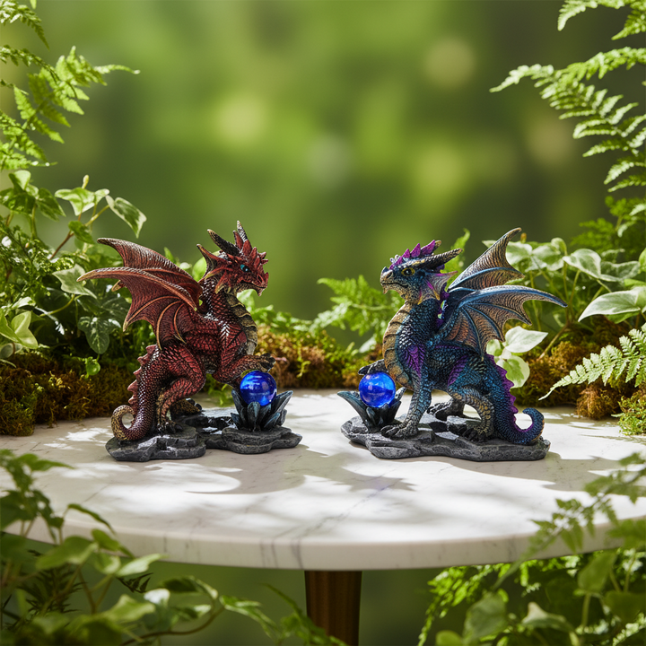 Dragon Coloured with Orb Assorted 15 cm