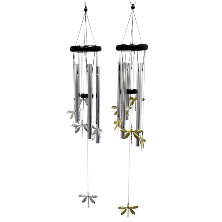 Windchime Dragonfly Silver and Gold