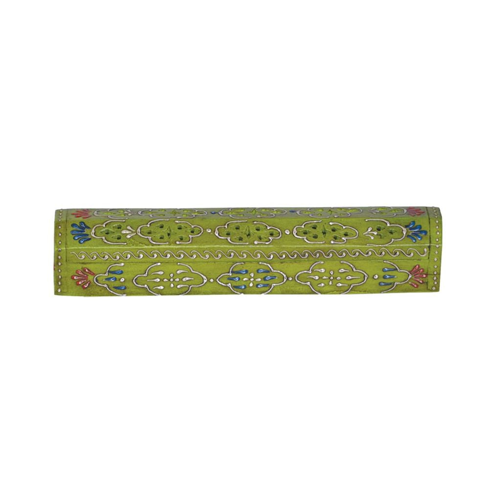 Incense Box Green Hand Painted 30 cm