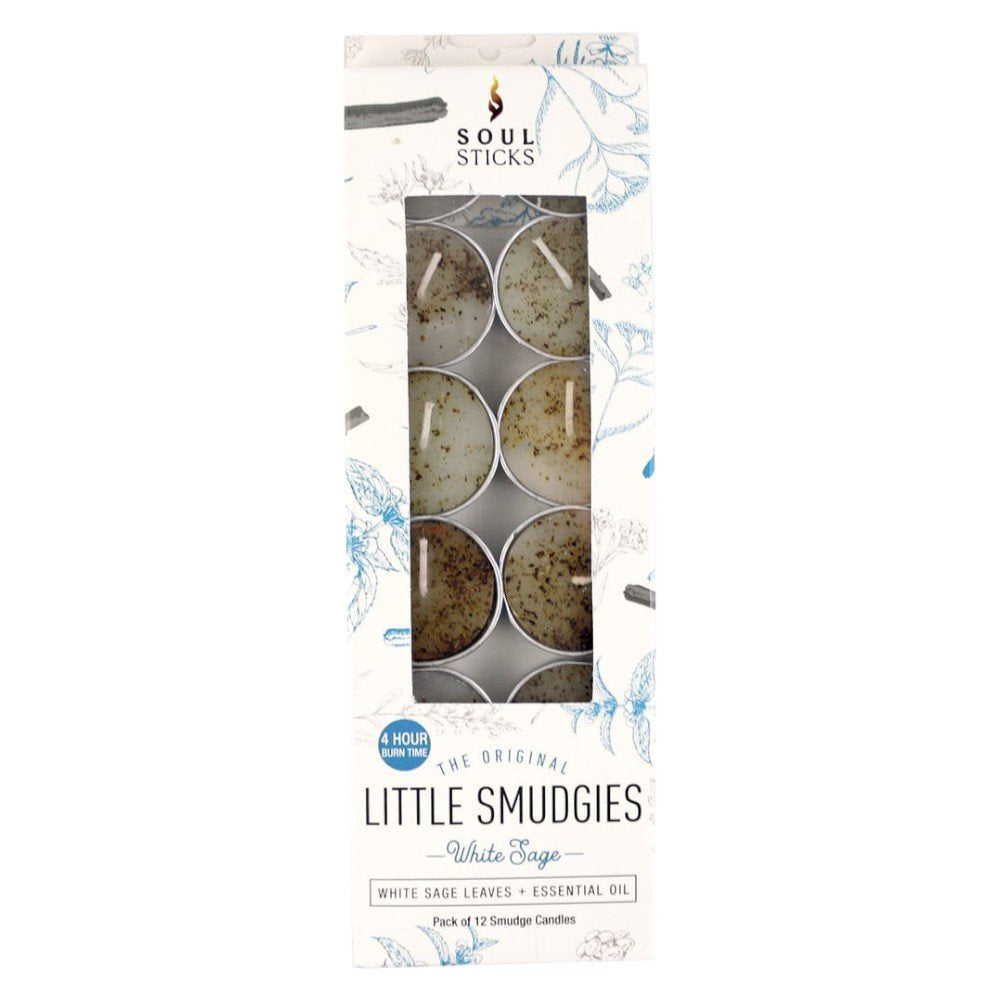 Tealight Candle White Sage Little Smudgies 12 Pk