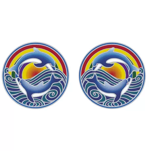 Sticker Sunlight Dolphin Mandala