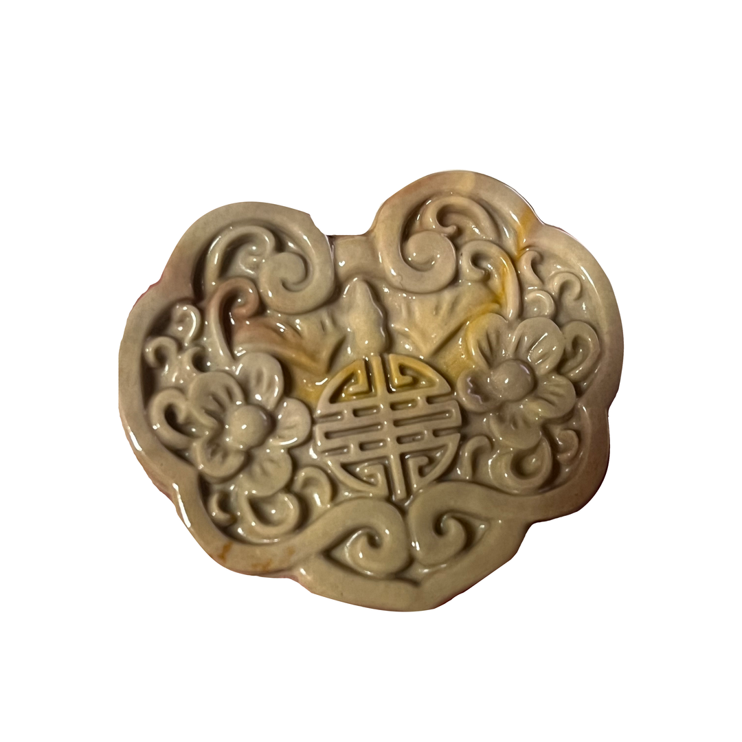 Double Happiness Alashan Agate Carving