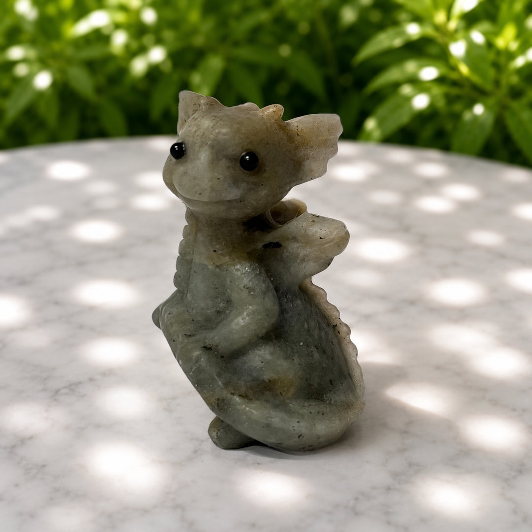 Baby Dragon Crystal Carving
