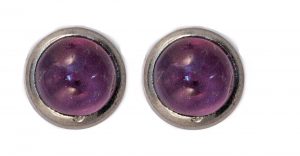 Earrings Crystal Studs Amethyst