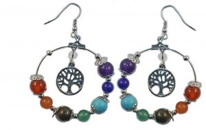 Earrings Crystal Point Chakra