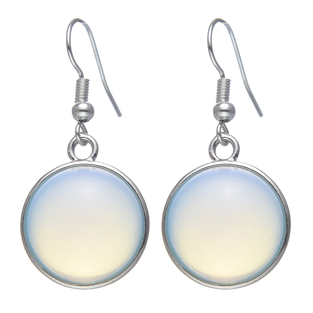 Earrings Opalite Hook Design 1.5 cm