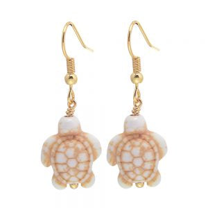 Earrings Turte Drop Golden
