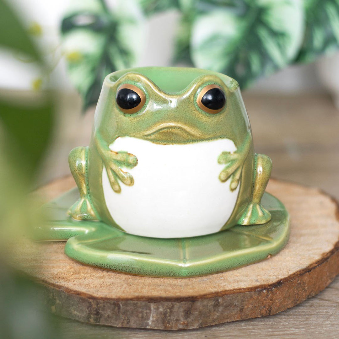 Oil Burner Frog on Lilypad Ceramic - IN STORE ONLY