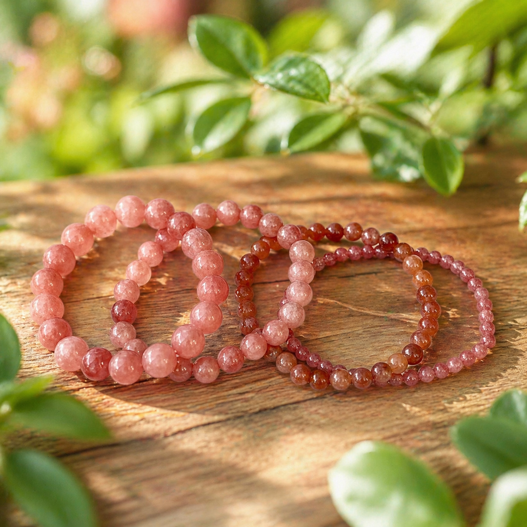 Bracelet Strawberry Quartz Light | Carpe Diem with Remi