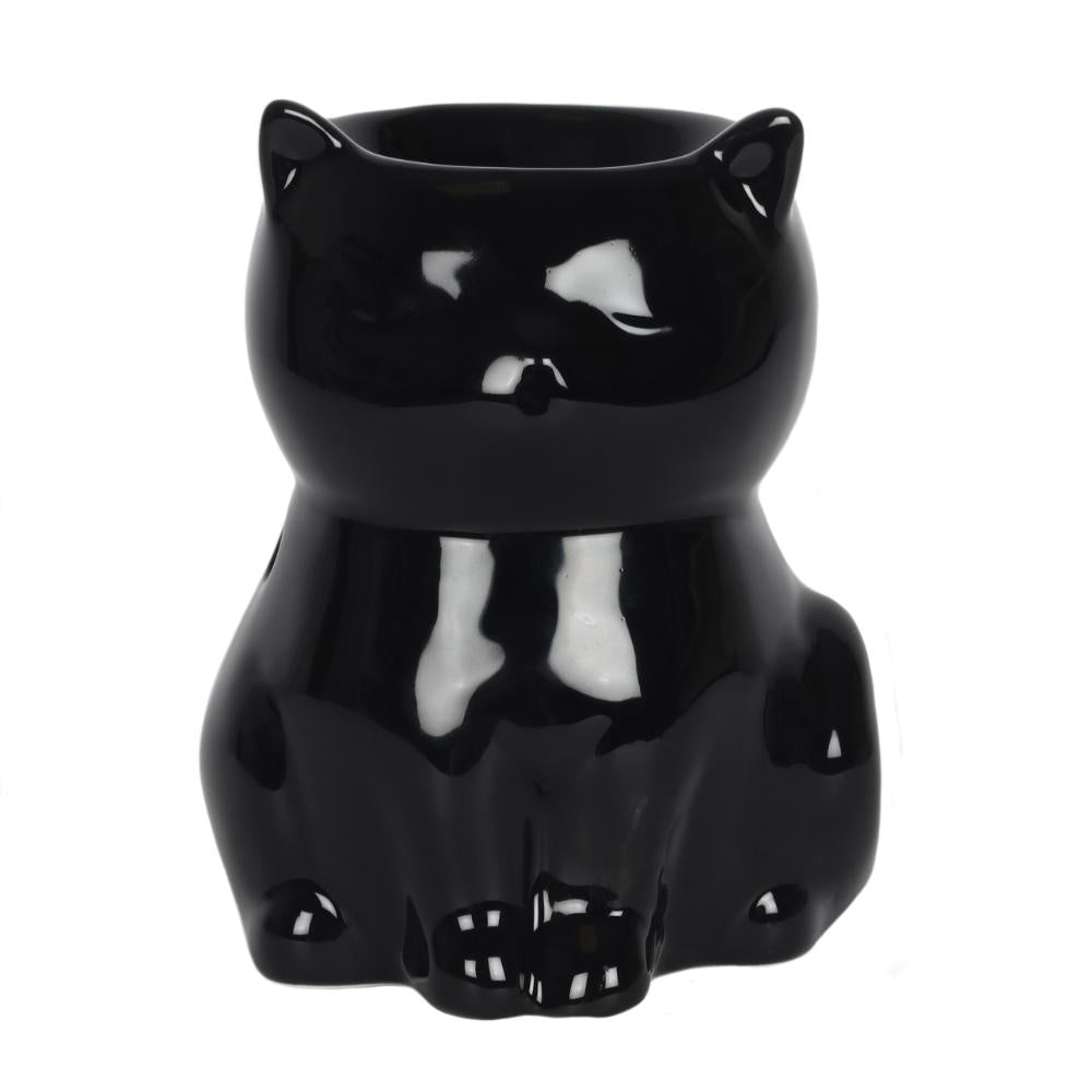 Oil Burner Cat Black 11 cm