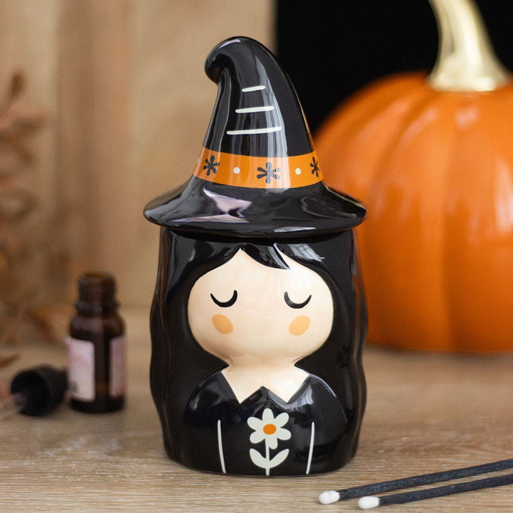Oil Burner Witch Ceramic 17 cm