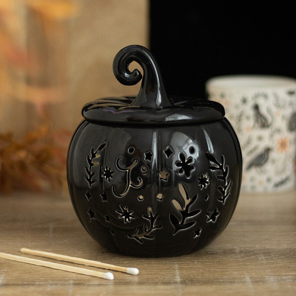 Oil Burner Wax Warmer Pumpkin Black