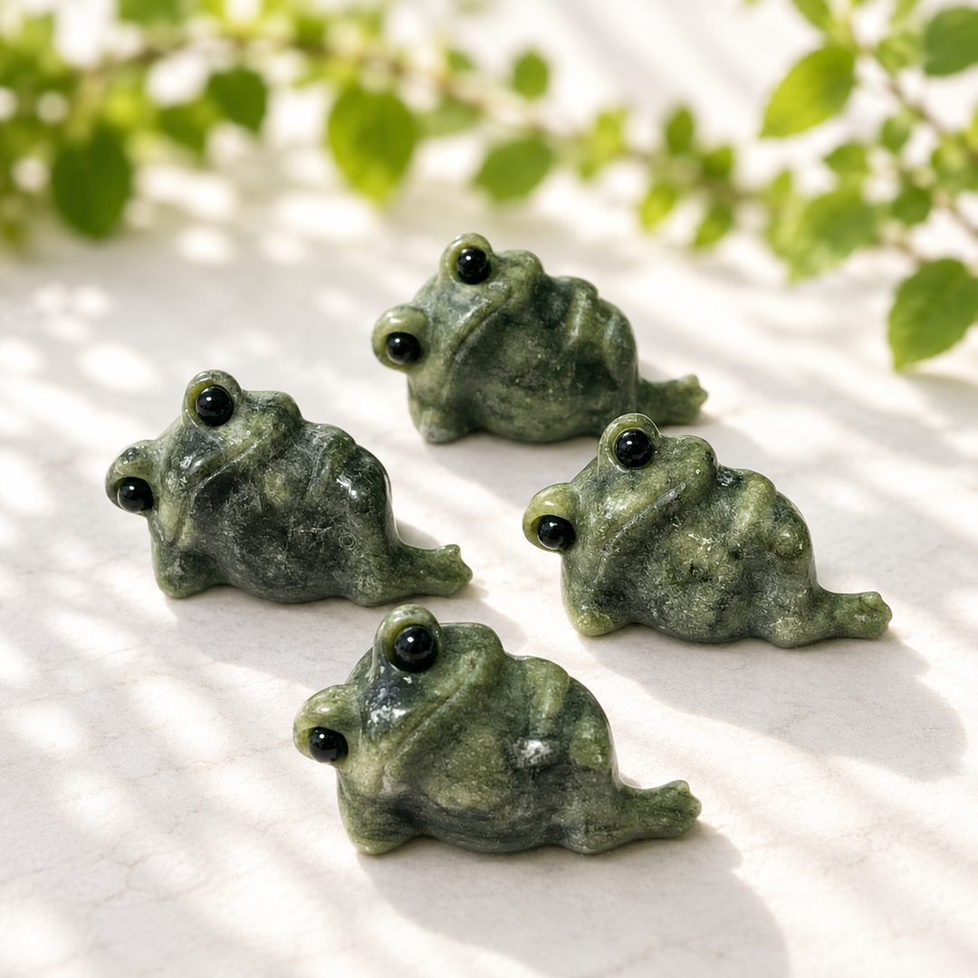 Frog Posing Jade Carving