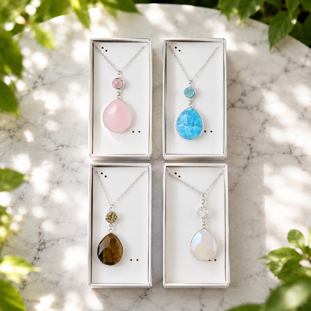 Pendant Gemstone Teardrop - Instore Only
