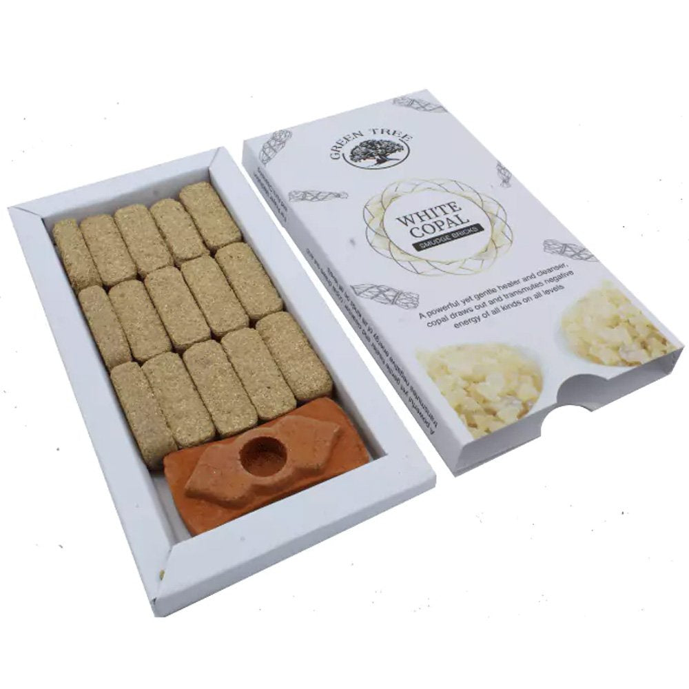 Green Tree White Copal Smudge Brick