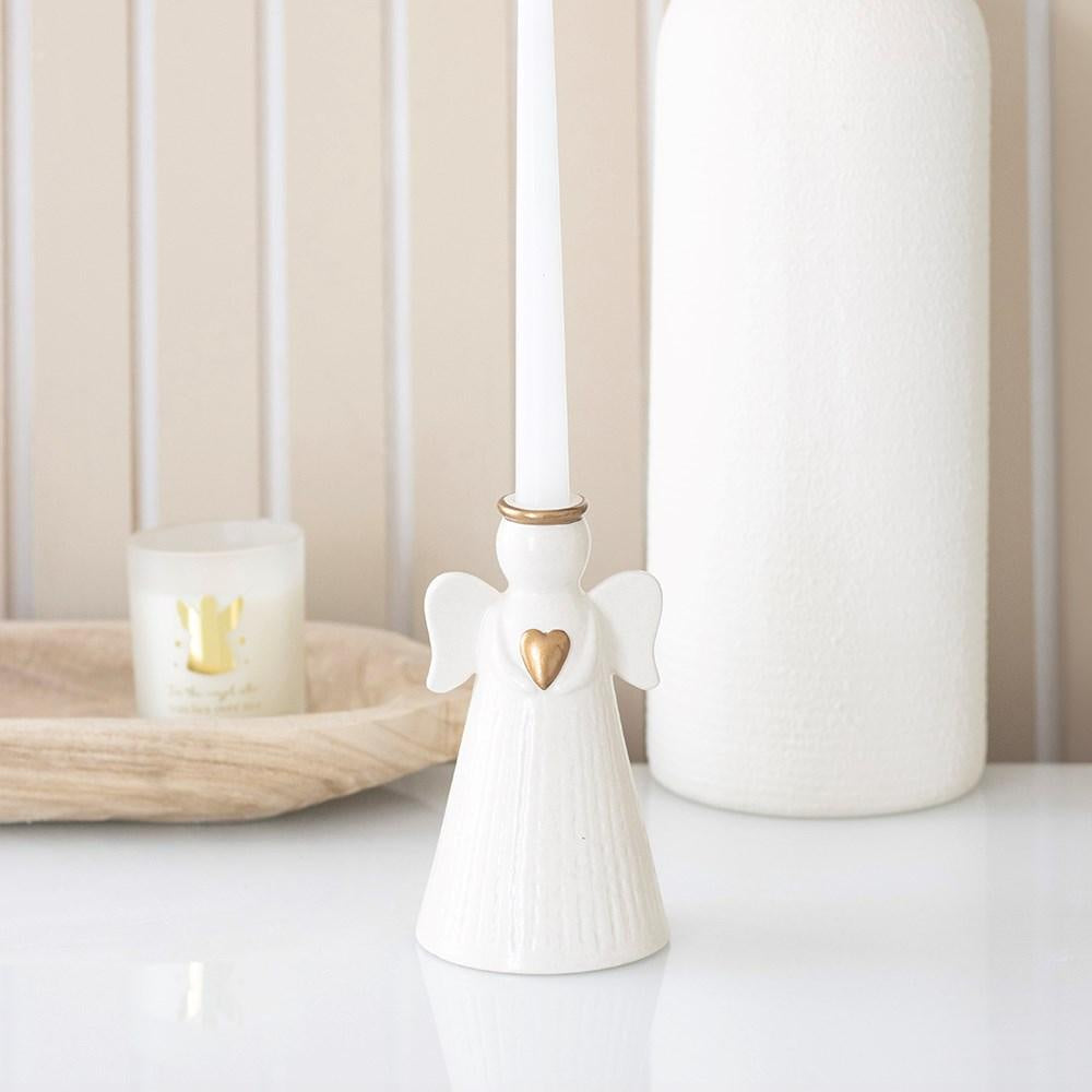 Taper Candle Holder Heart Angel | Carpe Diem With Remi