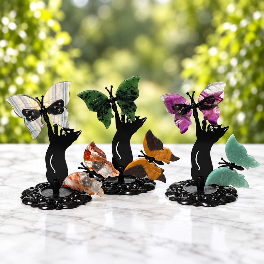 Kitty with Butterfly on Stand | Carpe Diem With Remi