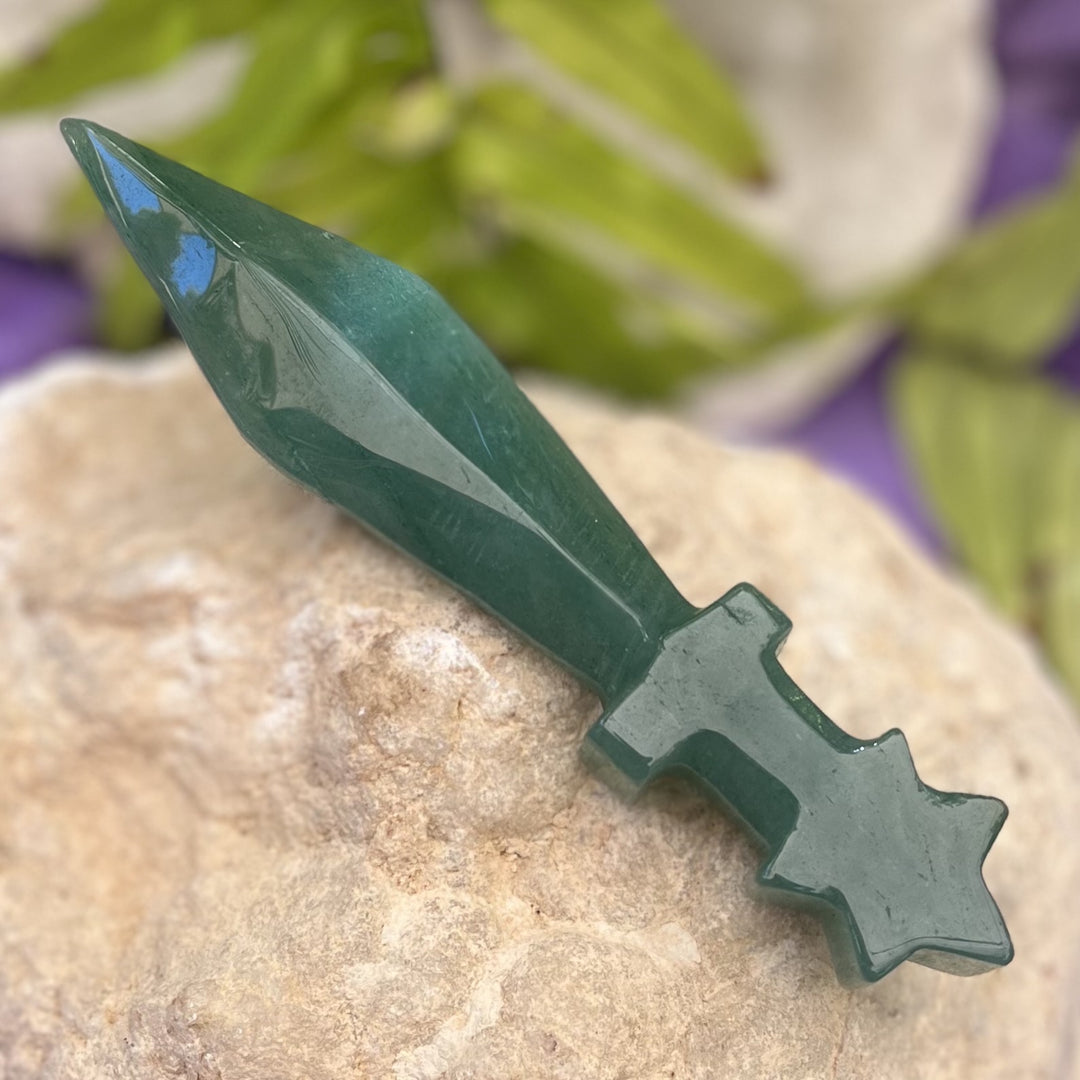 Athame Green Obsidian 13.8 cm