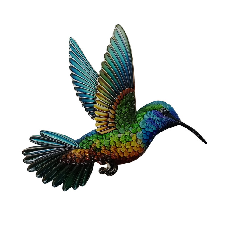 Wall Art Hummingbird Metal 39 cm