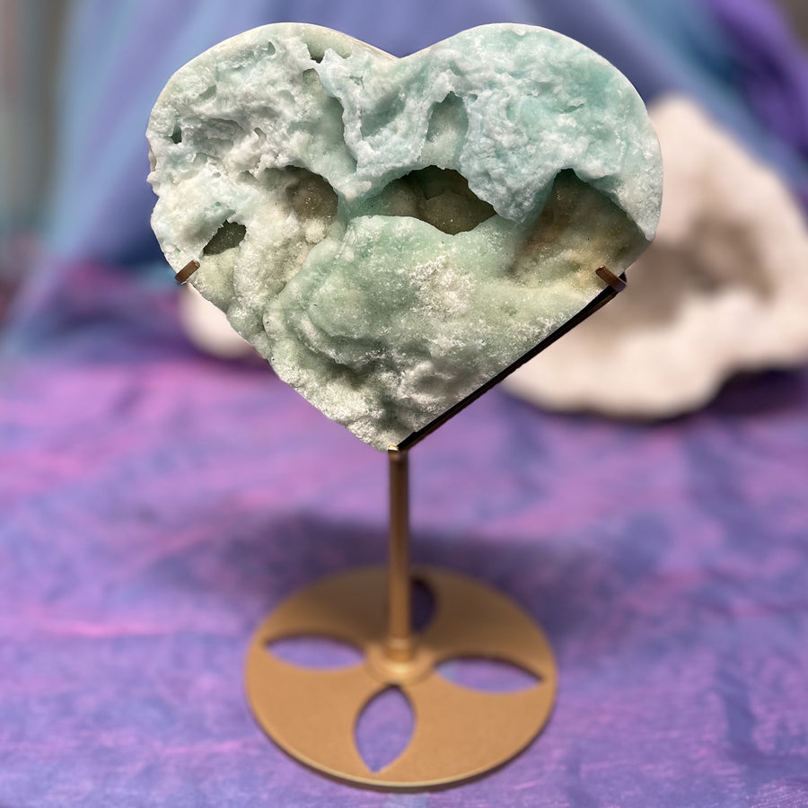 Heart Hemimorphite on Stand | Carpe Diem With Remi