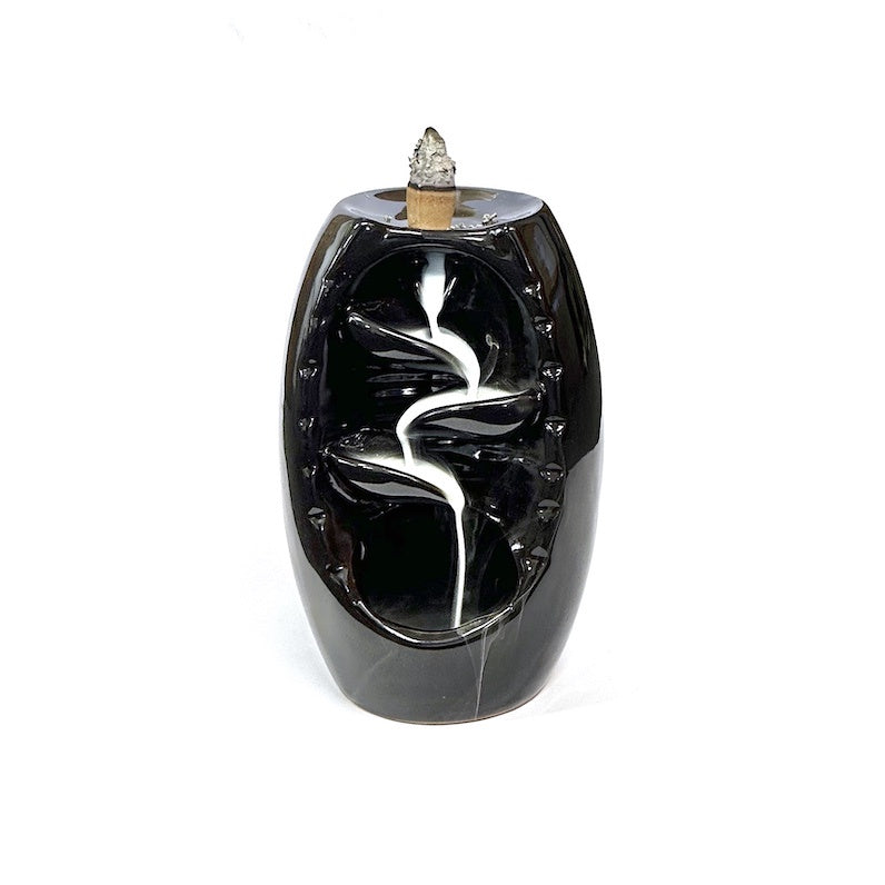 Backflow Burner Ceramic Black Small