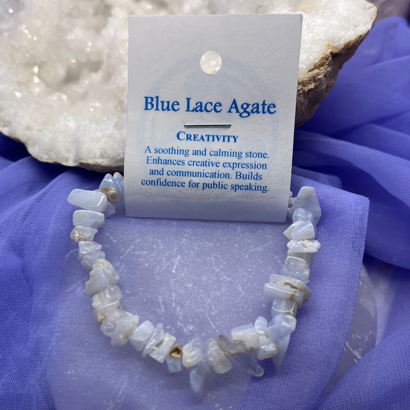 Chip Bracelet Agate Blue Lace