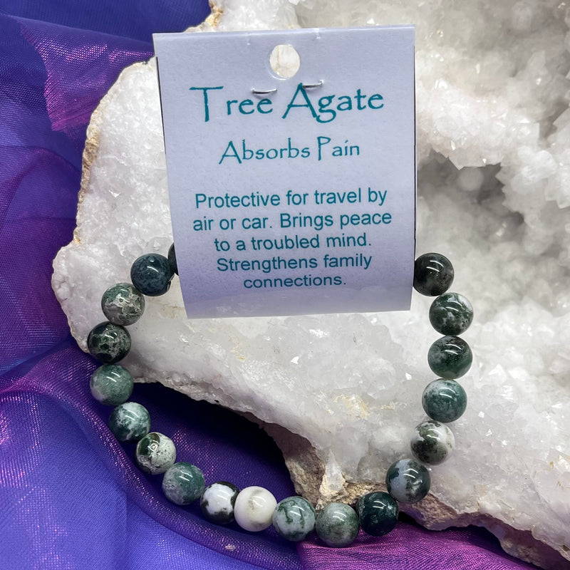 Bracelet Tree Agate Bead 6mm