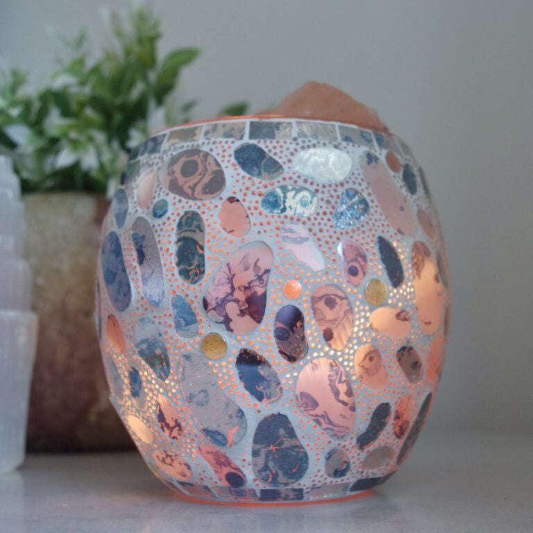 Salt Lamp Aqua Pebbles Mosaic | Carpe Diem With Remi